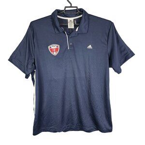 Men's Navy Blue Adidas Climalite Polo Shirt Short Sleeve Size 2XL
